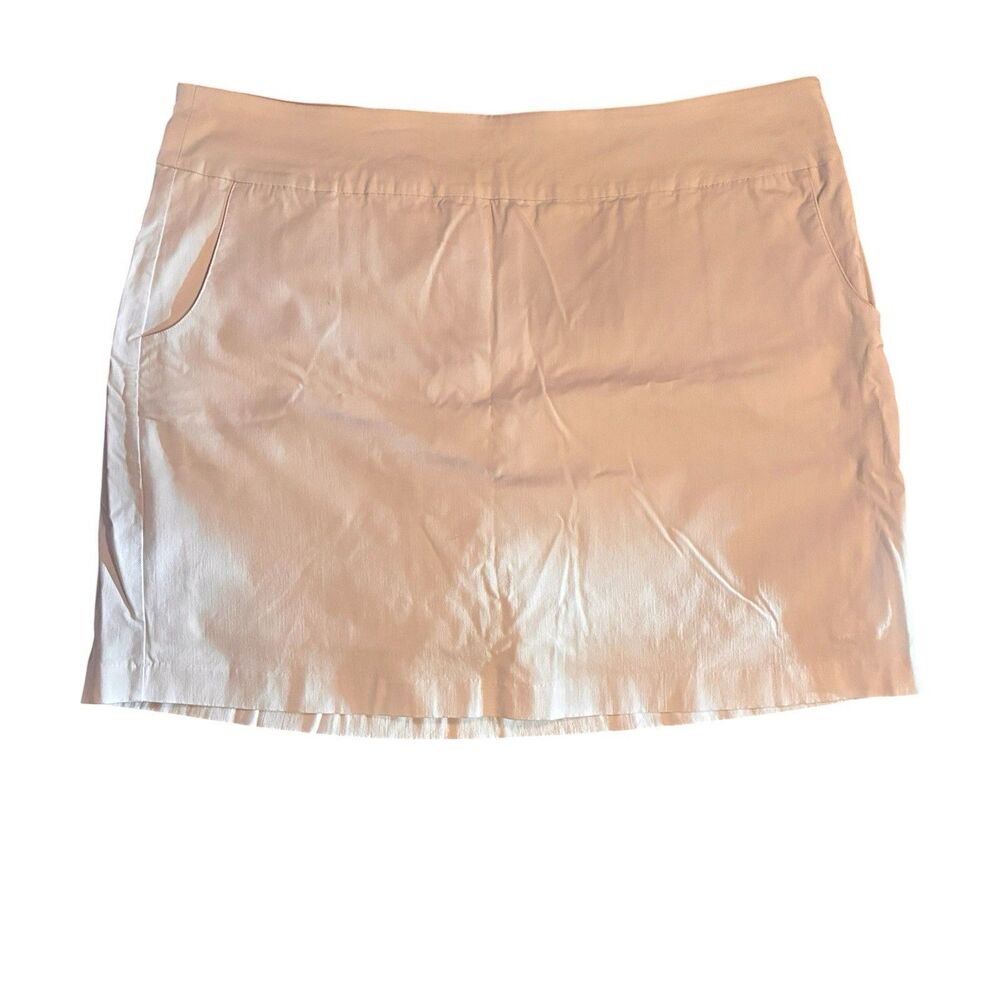Zac & Rachel Woman White Pull On Skort. Size 18W Has Front Curved Pockets. - Picture 6 of 9